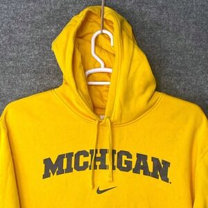 Nike Michigan Wolverines Pullover Hoodie Mens 3XL Maize Yellow Center Swoosh